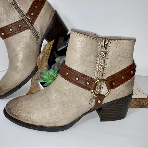 Sonoma Shoes - Sonoma Booties Faux Leather Biker Style